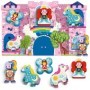 Montessori Primul meu Puzzle cu Unicorni si piese din lemn